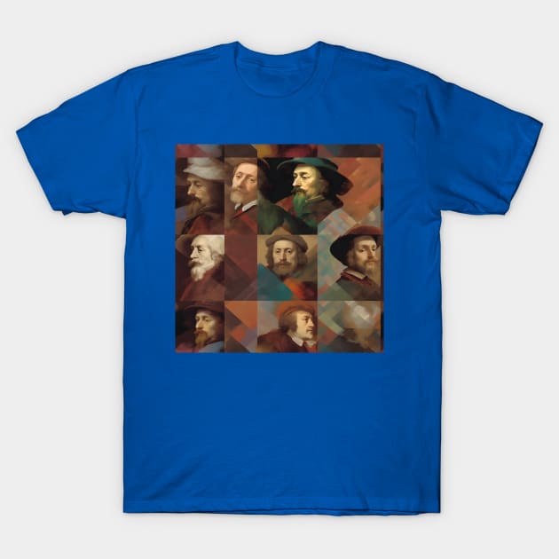 Rembrandt Paintings Mashup T-Shirt by Grassroots Green